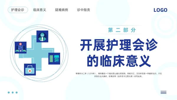 蓝色简约护理会诊制度PPT模板宣传PPT动态PPT