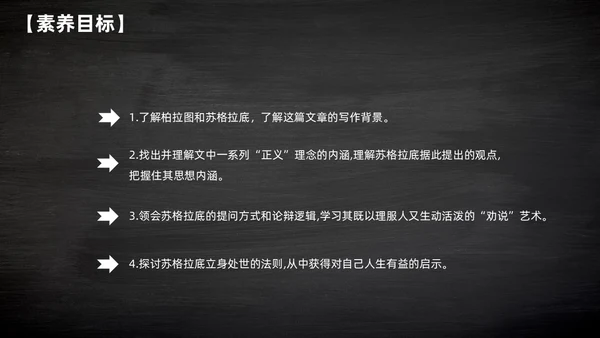 简约黑板风高中课件人应当坚持正义课件