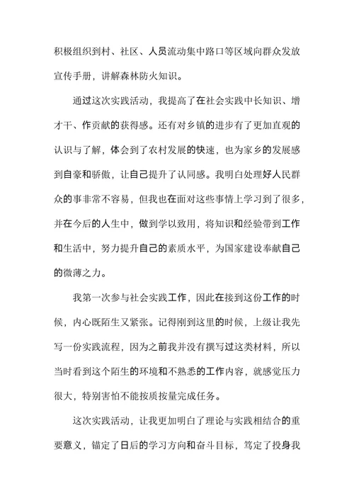 大学生社会实践报告通用模板