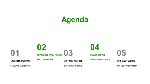 绿色农业：持续实践路线图
