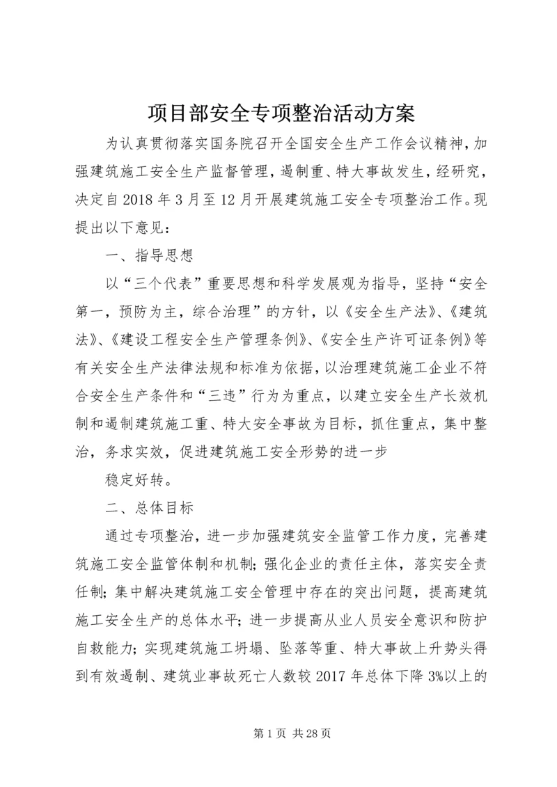 项目部安全专项整治活动方案.docx