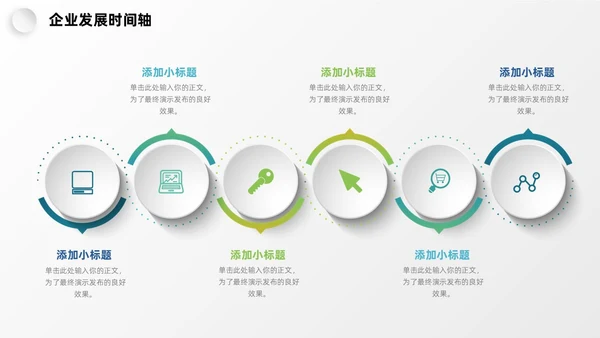 微粒体企业发展时间轴历程图表PPT