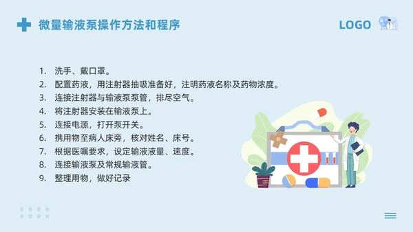 蓝色卡通急救药品管理PPT模板宣传PPT动态PPT急救知识