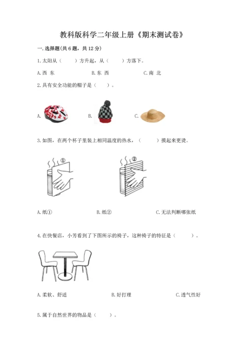 教科版科学二年级上册《期末测试卷》精品（完整版）.docx