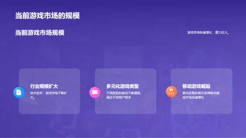 紫色插画游戏娱乐行业年终总结PPT模板