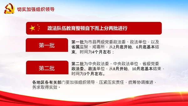 学习全国政法队伍教育整顿专题党课PPT模板