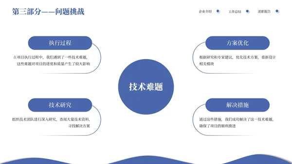 蓝色系简约商务工作汇报通用PPT