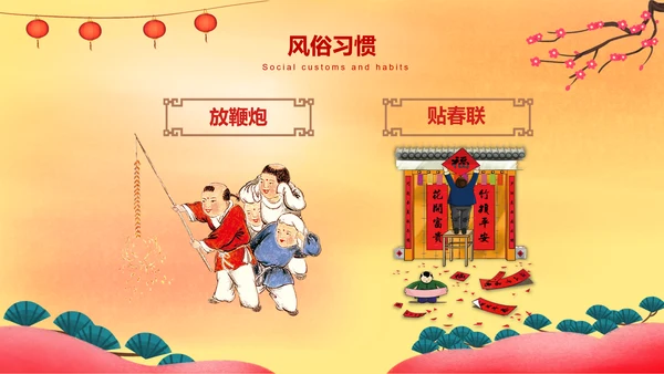 春节过年全家团聚新年PPT模板