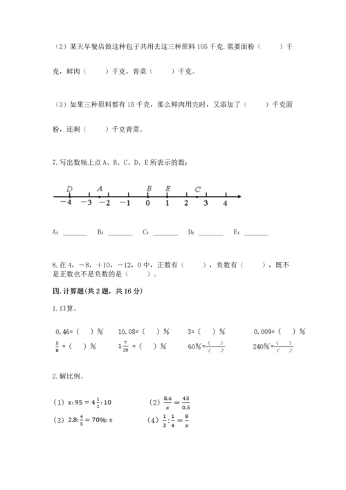 人教版六年级下册数学期末卷必考题.docx