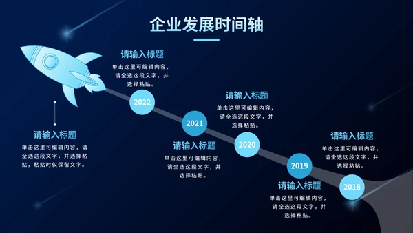 科技风企业发展时间轴PPT模板