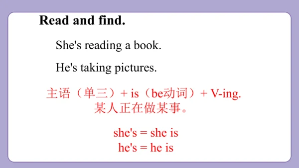 Module 2 Unit 1 She's reading a book 课件(共31张PPT)