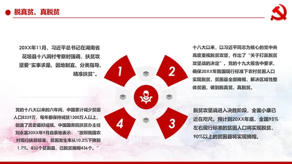 精准扶贫脱贫攻坚战共建小康社会PPT模板