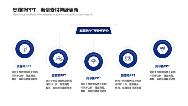 蓝色商务风互联网行业企业行政表彰颁奖PPT模板