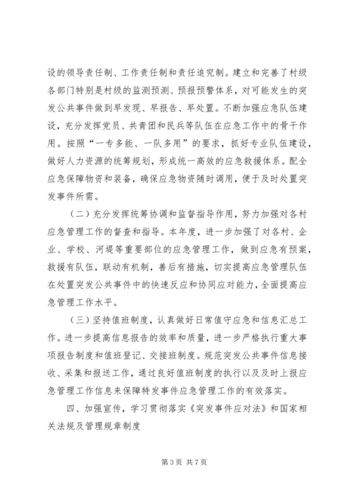 乡镇年度应急管理工作总结.docx