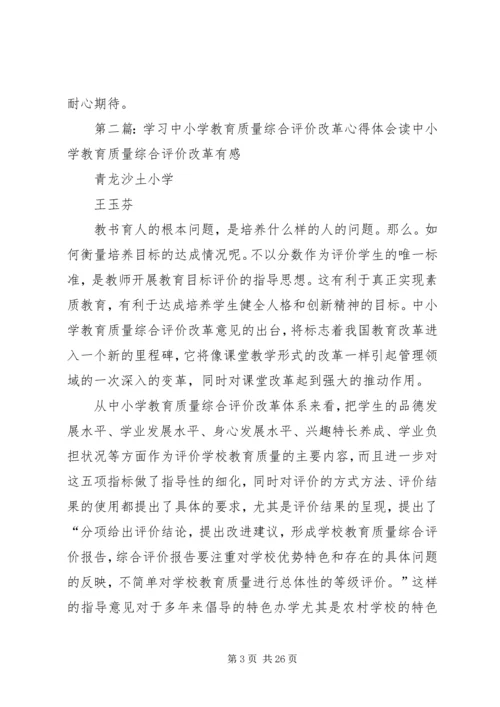 学习中小学教育质量综合评价改革的心得体1.docx