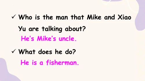 Unit 5 What does he do? PB Let's talk 课件+素材(共32张PP