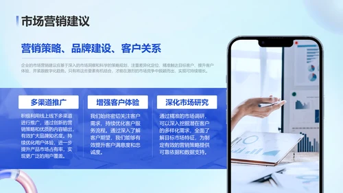 蓝色3D风企业竞争力分析报告PPT模板