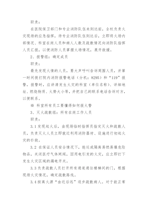 医院科室火灾应急预案.docx