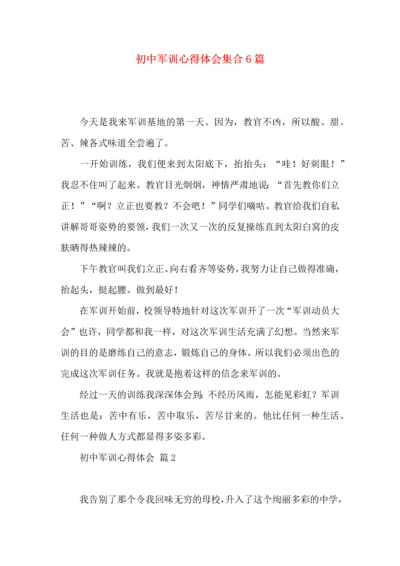 初中军训心得体会集合6篇（三）.docx