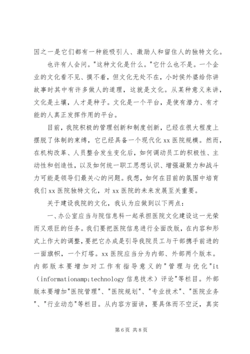 医院办公室主任竞争上岗演讲稿 (2).docx