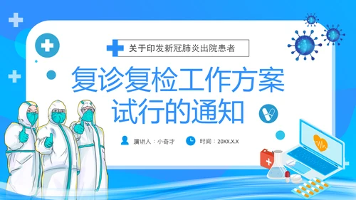 医院复诊复检工作方案试行的通知PPT模板