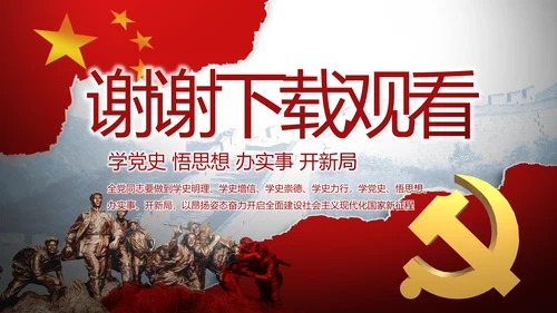 党支部党史学习教育工作总结动态PPT
