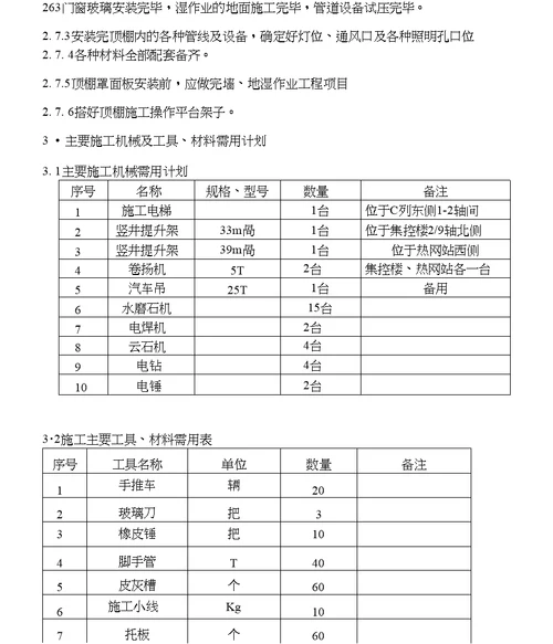 主厂房装修方案