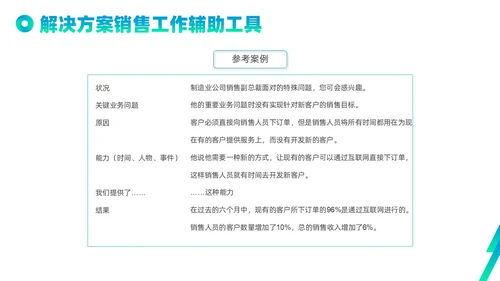 蓝色绿色实拍线条解决方案式销售PPT课件