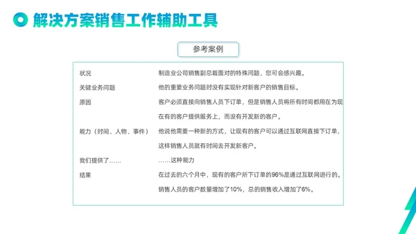 蓝色绿色实拍线条解决方案式销售PPT课件