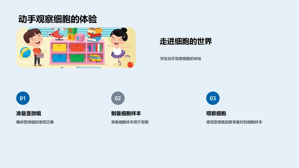 初中生物细胞学报告PPT模板