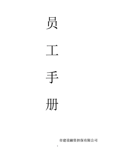 融资担保有限公司员工手册(全套).docx