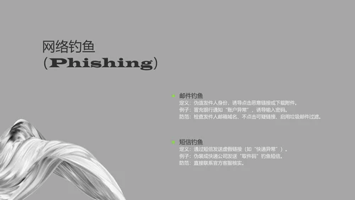 灰绿色酸性流体网络安全教育PPT模板