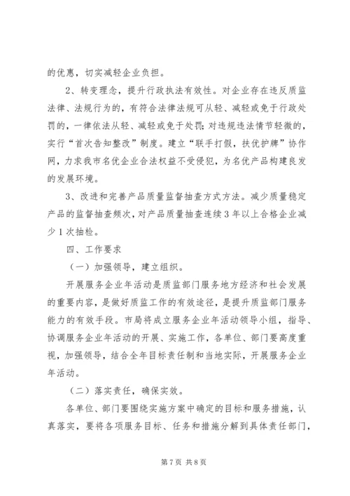 质监局企业服务年活动方案 (5).docx