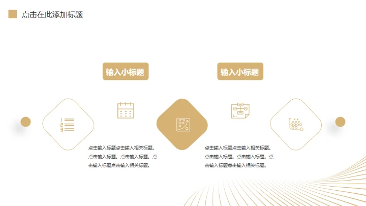 金色质感奢华的年终述职通用PPT模板