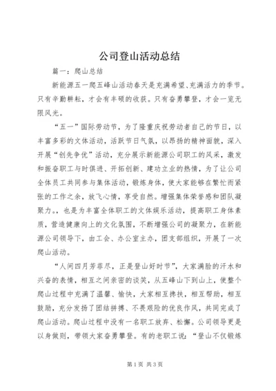 公司登山活动总结.docx