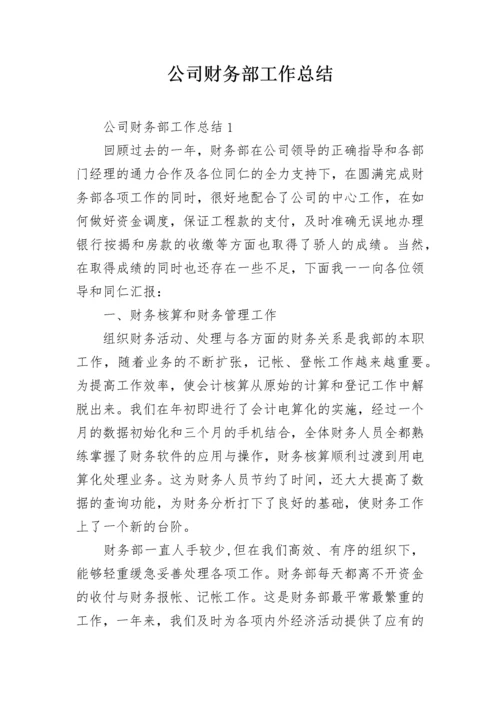 公司财务部工作总结.docx