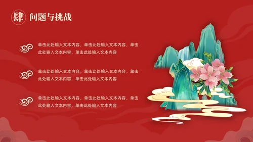 国潮风国潮山水国潮山水仙鹤述职工作概述未来规划述职报告