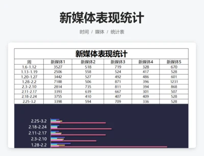 新媒体表现统计