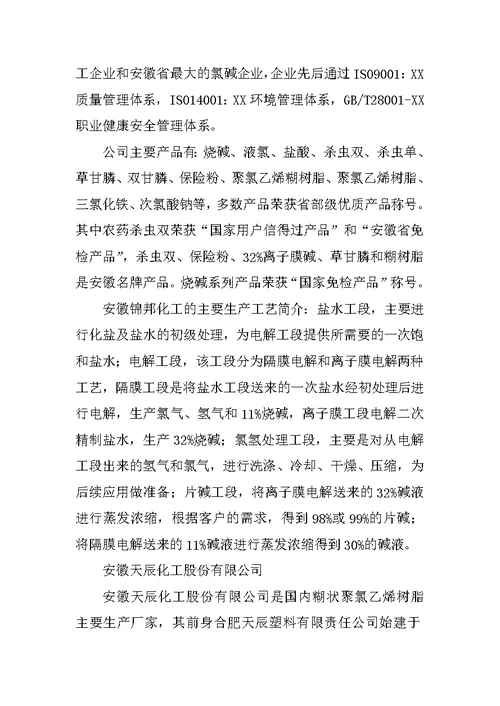 合肥工业大学化工实训报告