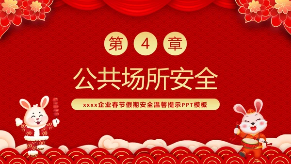 兔年春节企业安全生产培训PPT模板