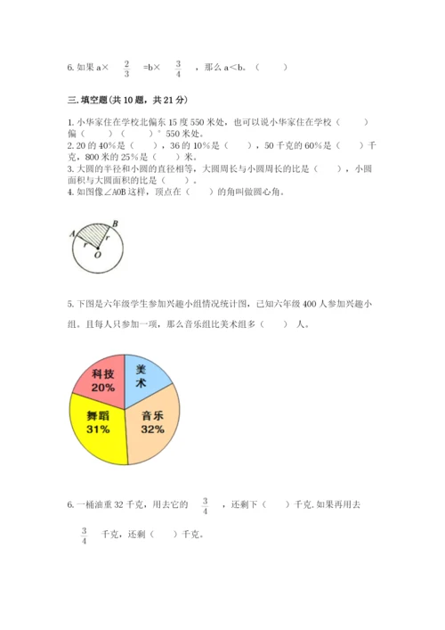 人教版六年级上册数学期末测试卷【新题速递】.docx