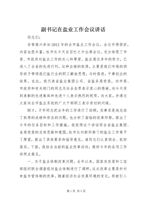 副书记在盐业工作会议讲话.docx