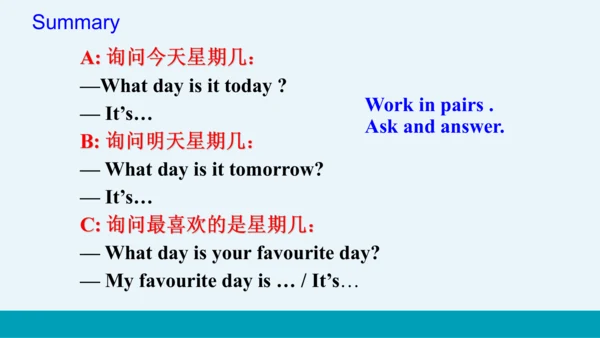 【轻松备课】外研版初中英语七年级上Starter Module 4 Unit 1教学课件