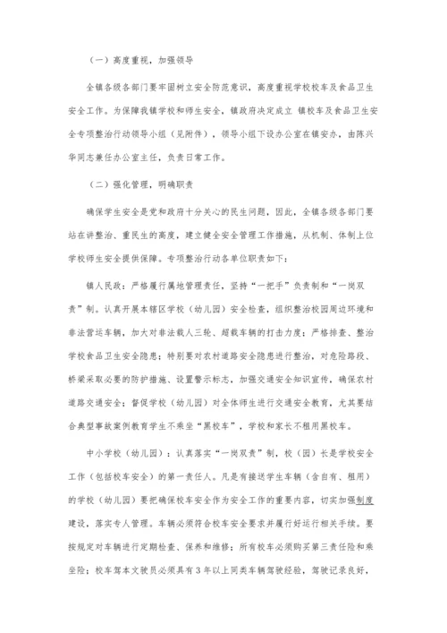 县各校食品整治实施方案模板.docx
