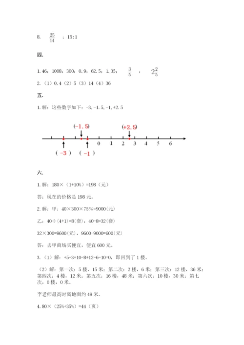 最新苏教版小升初数学模拟试卷附参考答案（轻巧夺冠）.docx