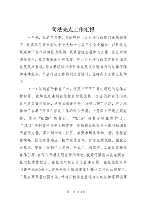 司法亮点工作汇报.docx