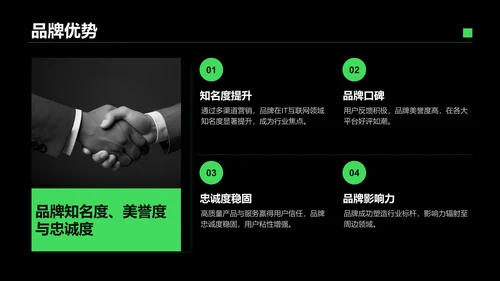 绿色商务风IT互联网商业品牌提案PPT模板