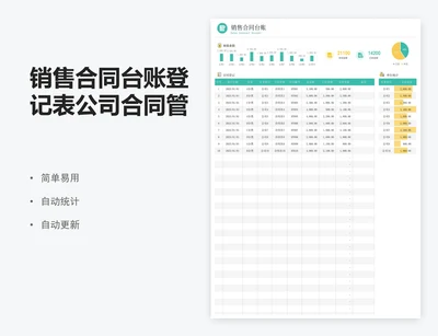 销售合同台账登记表公司合同管理