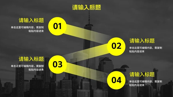 黄色高级实景现代企业宣传PPT模板