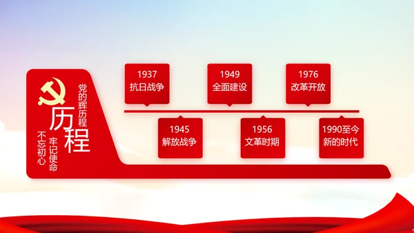 红色党建学习教育活动动态PPT模板